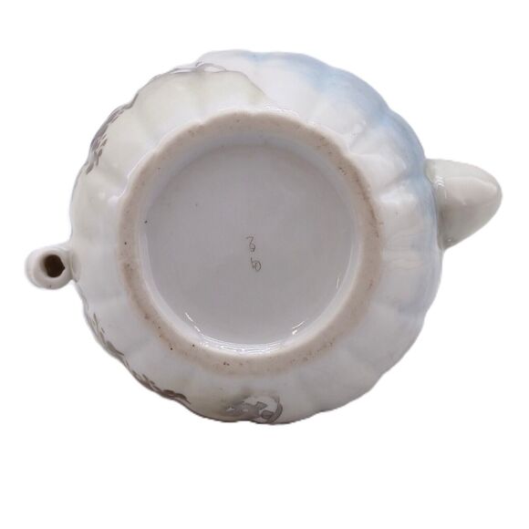 Vintage Japanese Lake Floral Birds Porcelain Lidded Teapot Tea Hand Painted - Picture 9 of 13